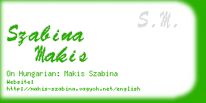 szabina makis business card